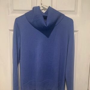 Talbots Cowl Neck Blue Sweater